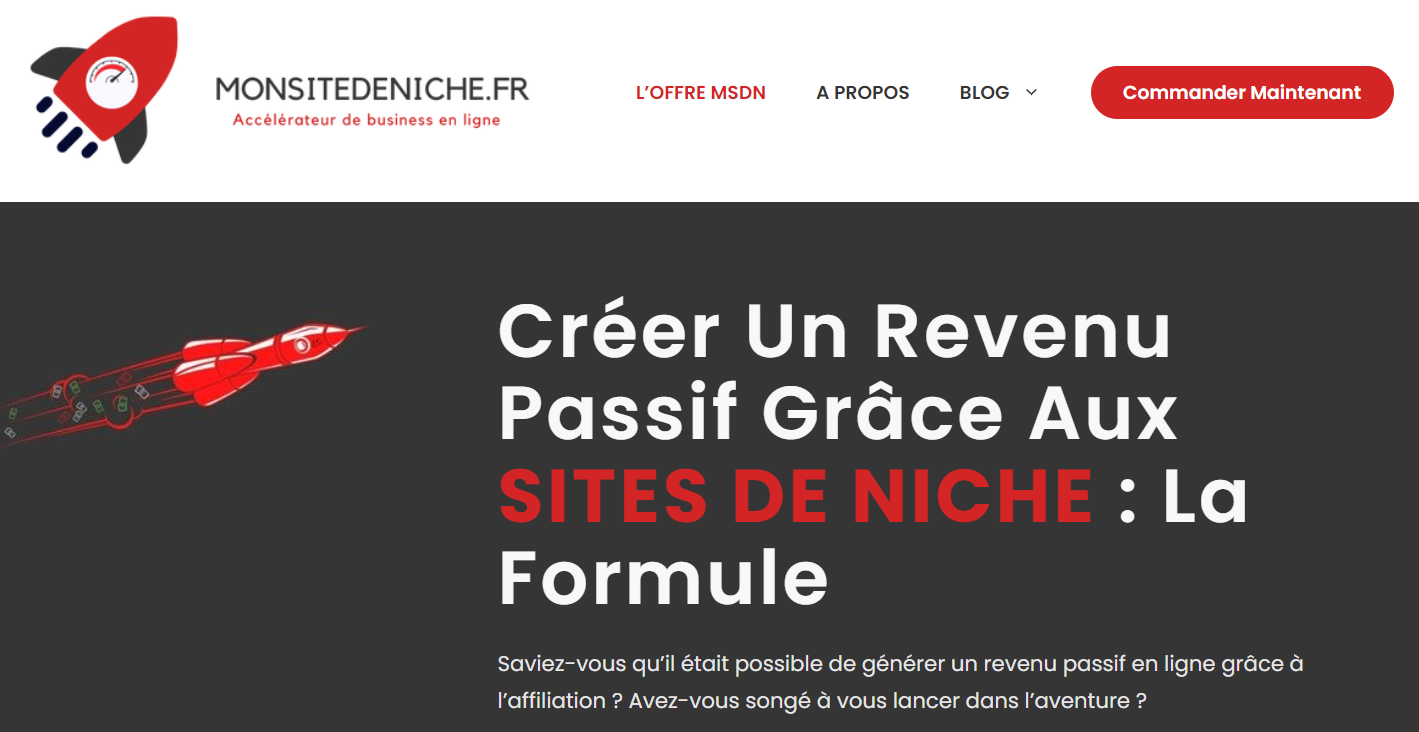 mon site de niche